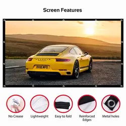 Portable Foldable Polyester Soft Projector Screen Cloth Outdoor Hd Movie Projector Screen Business And Education Home Theaters Portable Foldable Polyester Soft Projector Screen Cloth Outdoor Hd Movie Projector Screen Business And Education Home Theaters