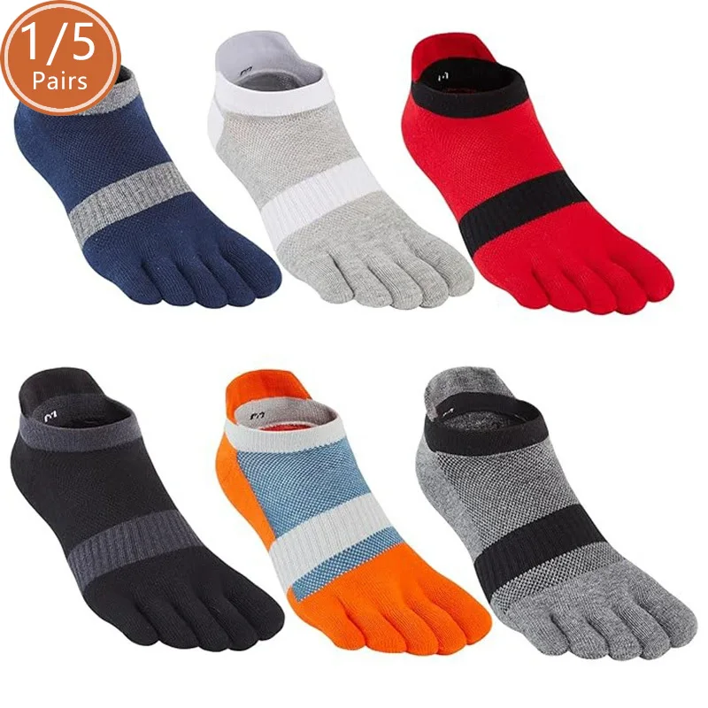 Chaussettes de Sport à bout grande taille pour hommes, maille respirante, Compression, absorbant la sueur, Fitness, élastiques à cinq doigts, pour étudiants