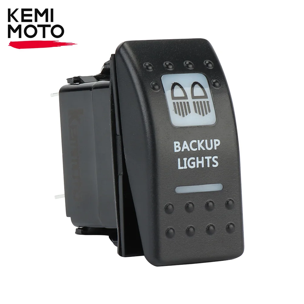 KEMiMOTO UTV Led Backup Lights Windshield Lights Bar Laser Rocker Switch Illuminated For Can Am Commander Maverick backup