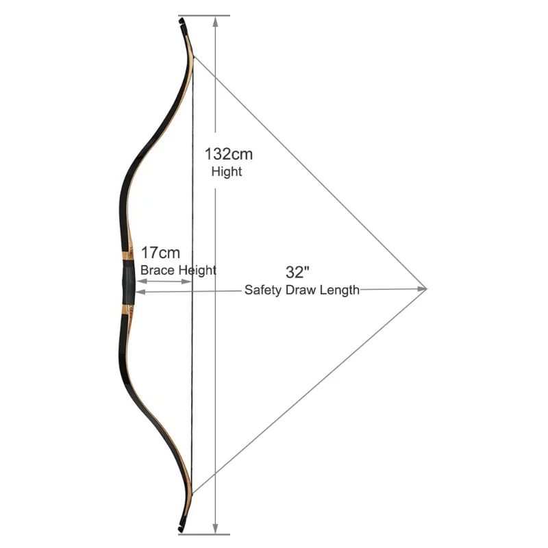 Arc Recourbé Starline Pour Jeunes En Bois - 48" Ou 54", 12-20 Lbs, Droitier, Jaune