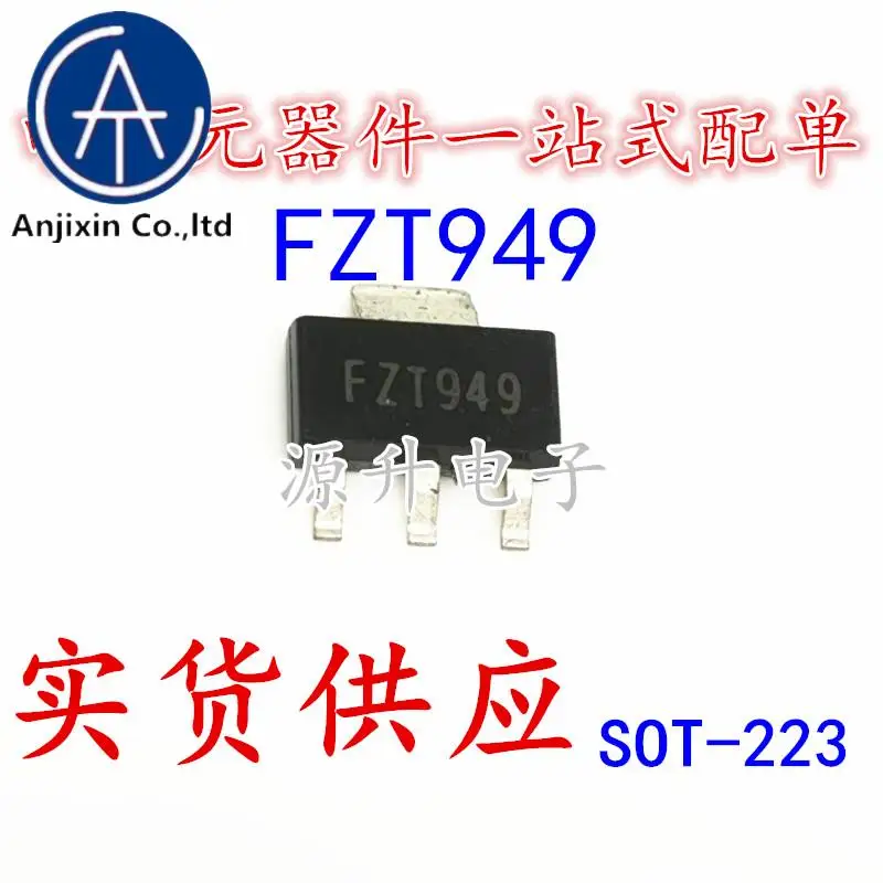 

10 шт. 100% оригинальный новый транзистор FZT949TA FZT949 SMD SOT-223 PNP 30 в 5.5A