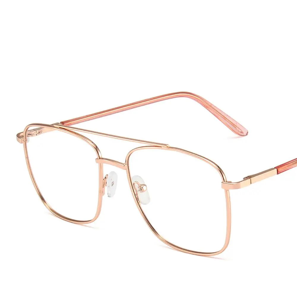Men's Clear Lens Blue Light Blocking Metal Frame Glasses