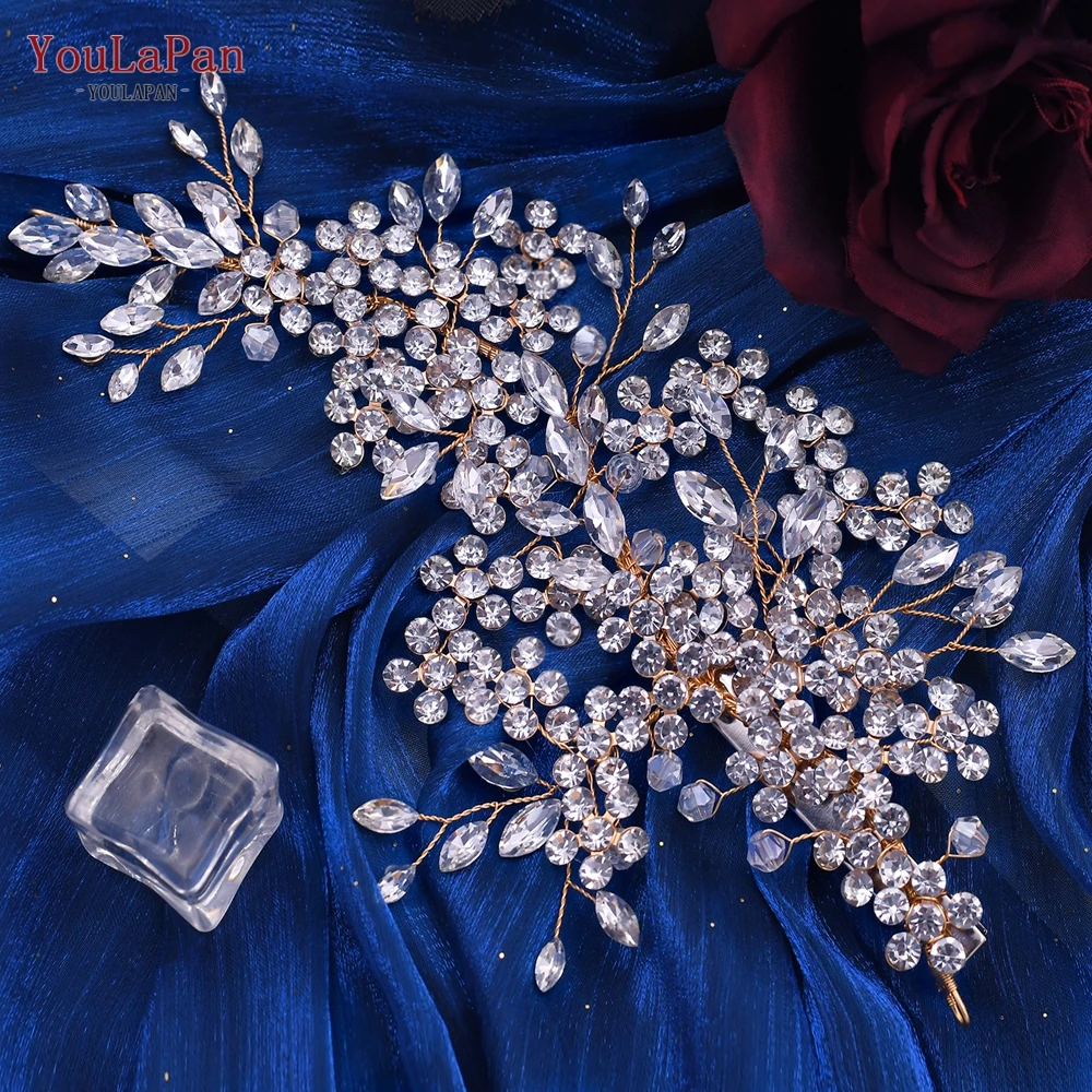 Hair Accessories Bridal Hair Accessories Bridal Jewelry Set Bridal Headpiece Barrettes Hair Clips Vine Rhinestone Floral Wedding Hair Accessories