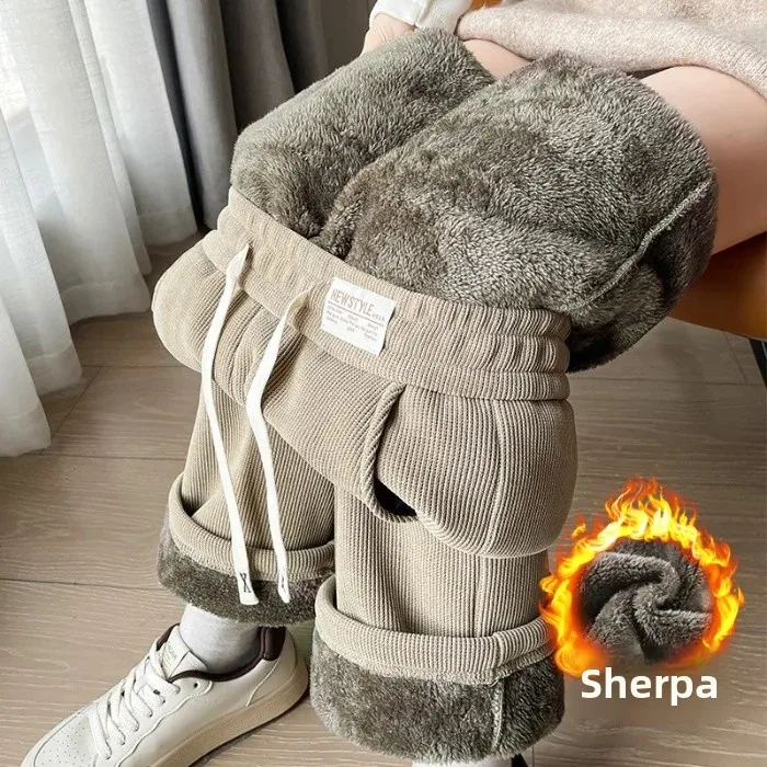 Khaki (fleece-lined thickened)