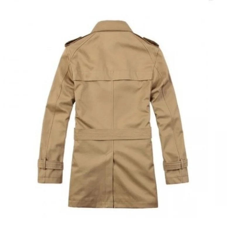 Men's Windbreaker Jacket Vintage Spring Autumn Business Trench Male Double Breasted Retro Classic Long Coat Black Khaki trench coat waterproof windbreaker jacket casual men jacket