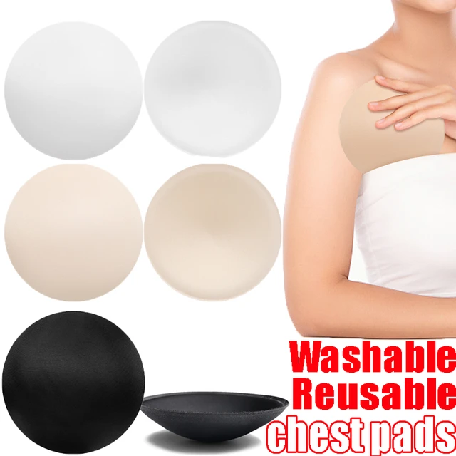 2pcs/set Women's Thin Round Breast Pads Insert Pads For Bra Cups