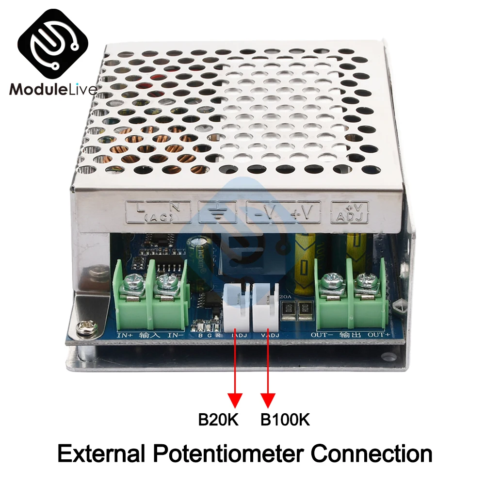 Zilimontt DC-DC Step-Down Wandler - 12-75V Auf 2,5-60V 600W 25A
