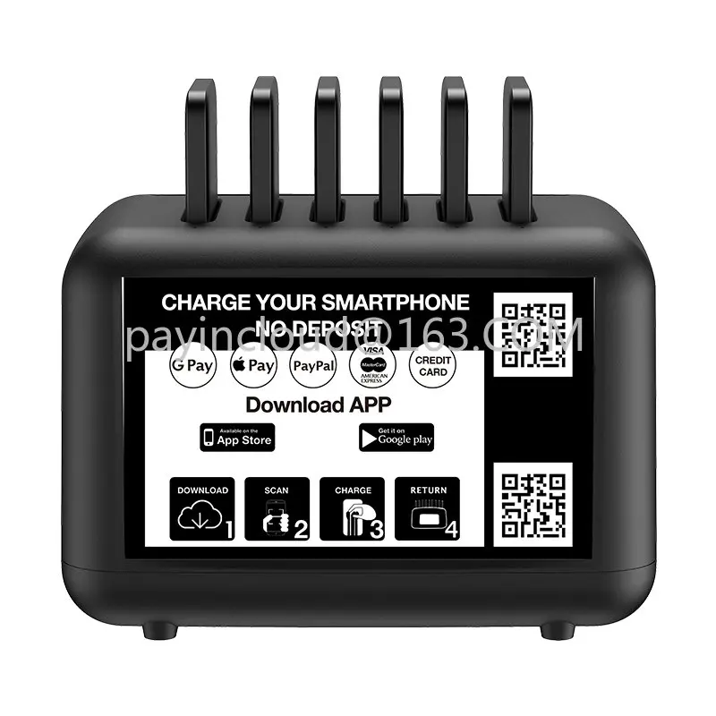 

STW 6-Port Shared Power Bank Charger Station Public Sharing Scan Code Commercial Mobile Charging Cabinet