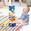 Baby Puzzle Development Rainbow Stacking Tower Games for Babies 0-3 years old Baby Color Stacking Ring Cups Toy for Kids Toddler 4