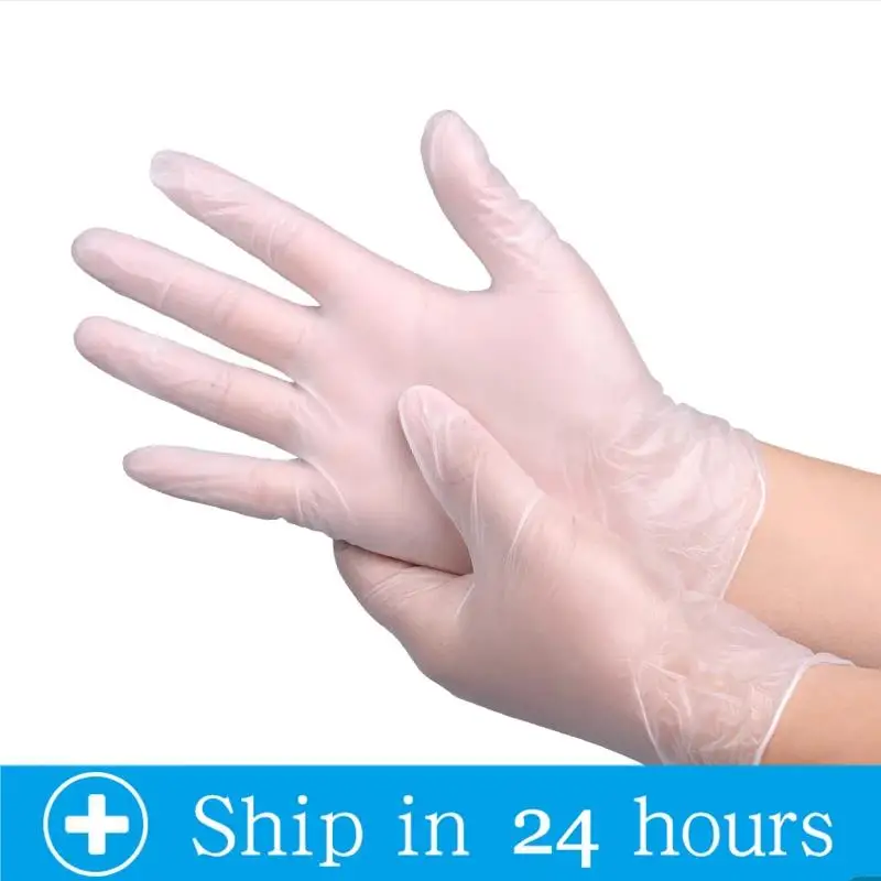 

50/100 PCS Transparent Disposable PVC Gloves Dishwashing/Kitchen /Latex/Rubber/Garden Gloves Universal For Home Cleaning