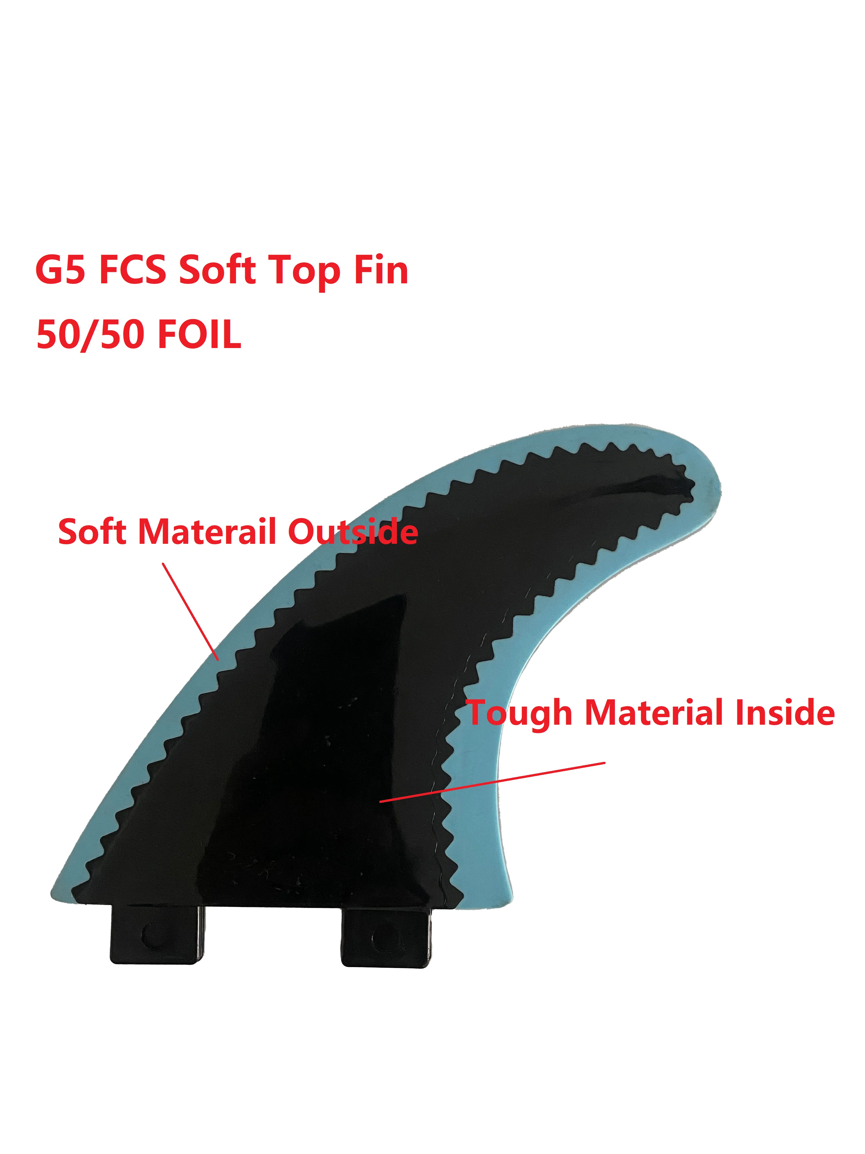 Surfing Fins G5 Soft top Surfboard Fins 50/50 Foil SUP Accessory Surf Fin Paddle Board Fin