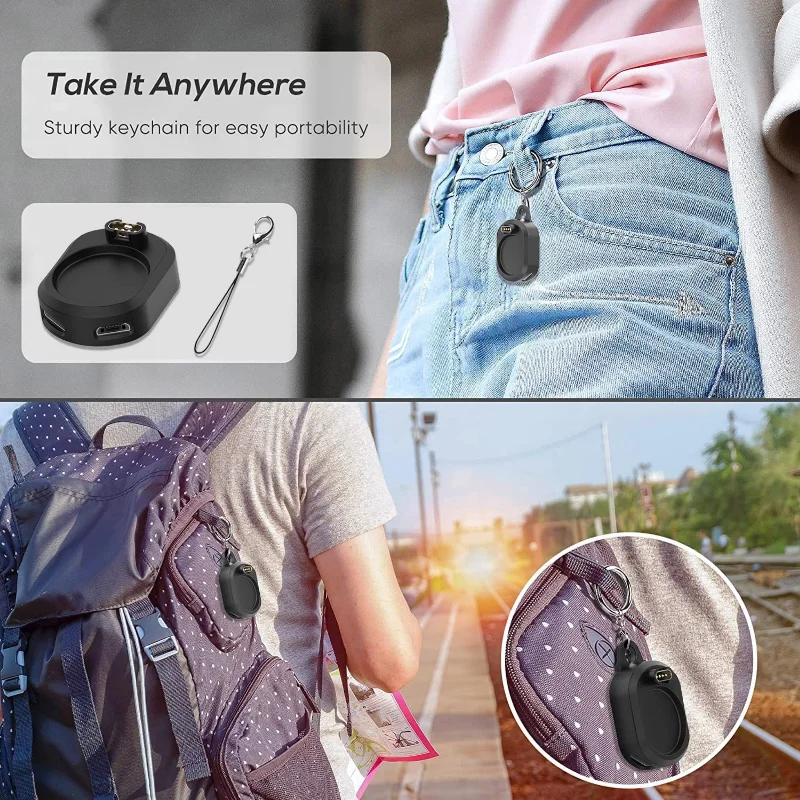 Dual-Port Micro USB & Type C Watch Charger Adapter - Portable Charging Solution