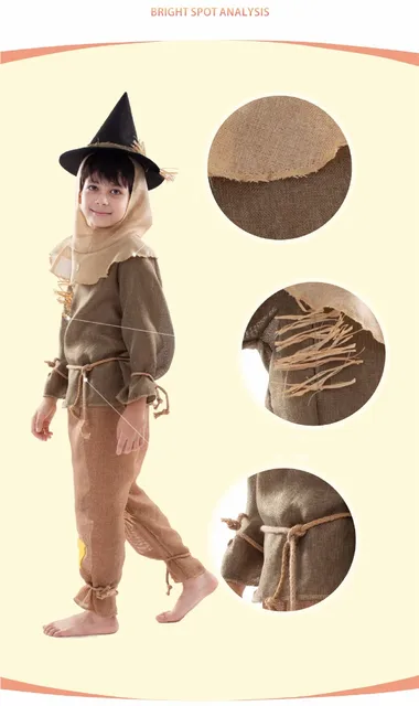 TOYANDONA Disfraz De Halloween Con Sombrero De Paja Y Collar Para