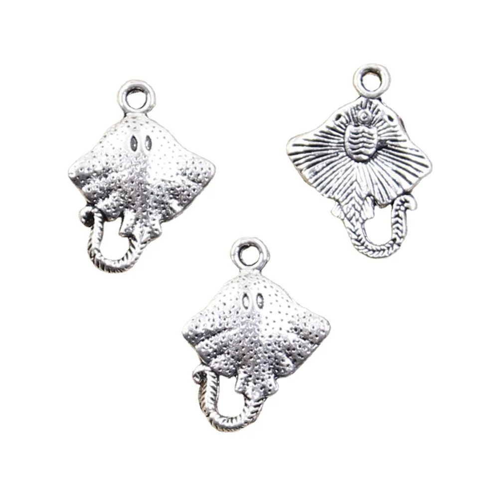 15 stücke Charms Stingray Fisch 21x13mm Antike, Der Anhänger fit,Vintage Tibetischen Silber farbe, DIY Handgemachten Schmuck