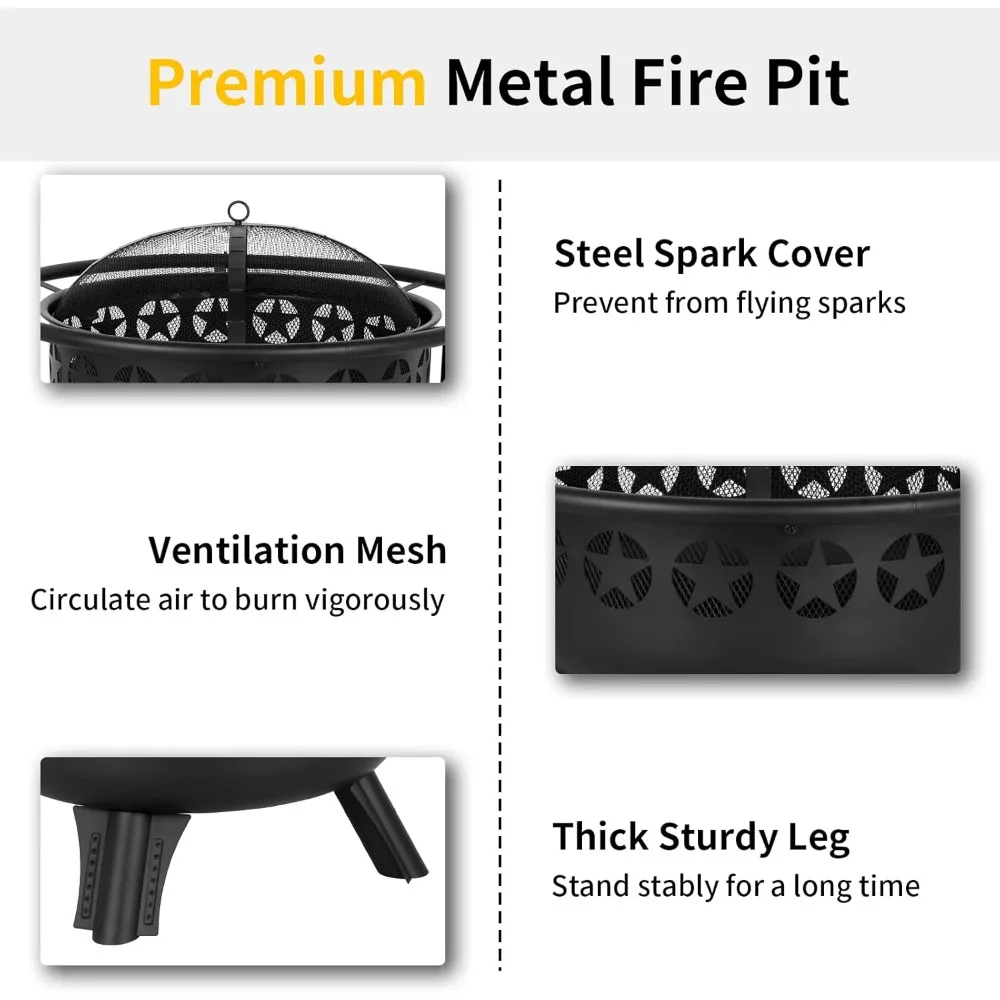 2 in 1 Fire Pit with Grill image 3