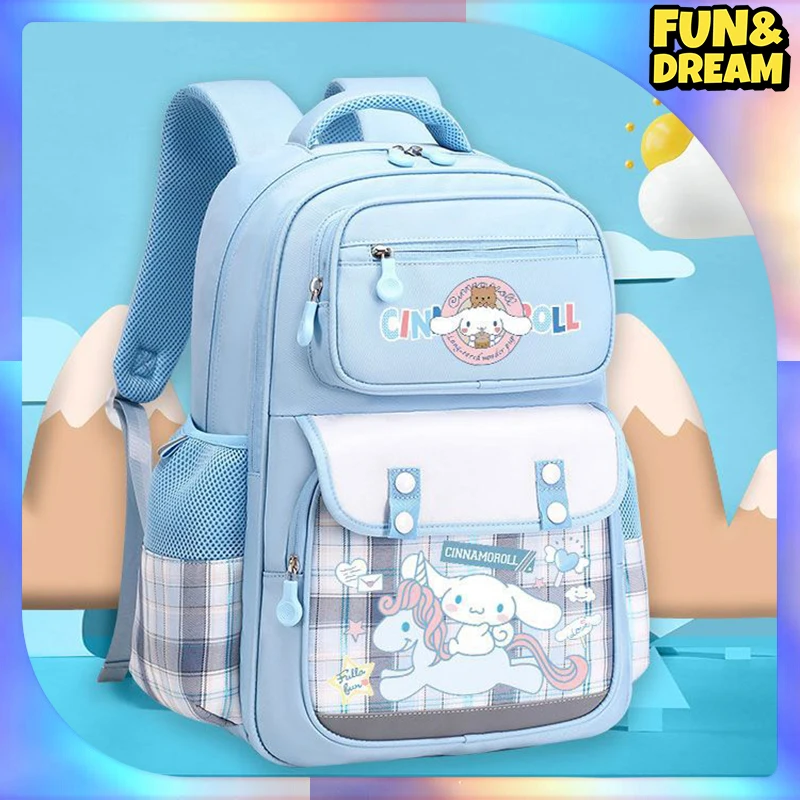 

2024 New Sanrio Cinnamoroll Backpack Animation Derivatives Student Hello Kitty Schoolbag Backpack Birthday Gift For Children