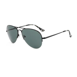 Polarized Aviator Sunglasses - Metal Frame UV Protection Unisex Fashion Luxury (C3 black green)