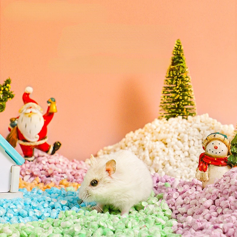 300g Hamster Paper Bedding Dust-Free and Odor Control Paper Litter for Syrian Dwarf Hamsters Gerbils Mice Lemming Degus Reptile