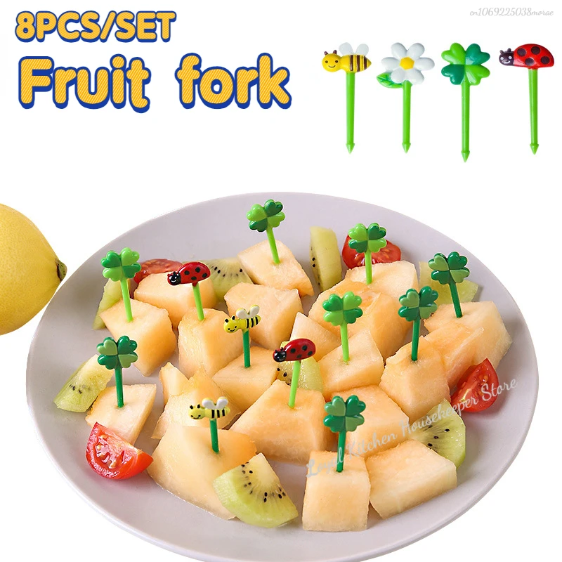 8Pcs Kids Fruit Picks Toothpicks for Food