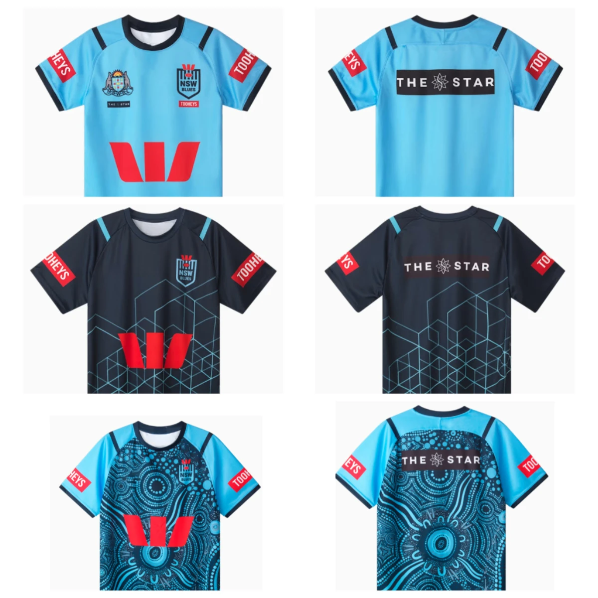 Summer Adult Men's South Wales Blues Rugby Jersey Men's T-shirt