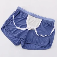 3PCS/1PCS New Ice Silk Mesh Summer Homewear Men's Sports Fitness Boxers Shorts - Image 5