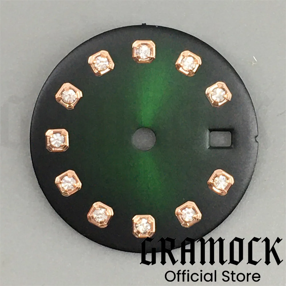 Multicolor Sunburst Gradient Watch Dial with Diamond Markers and Date Window for Automatic Women's Watch