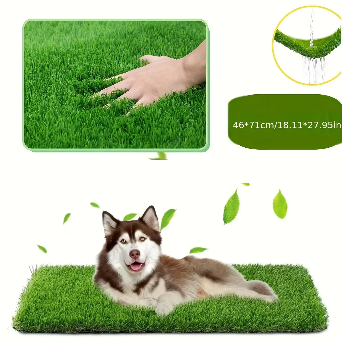 Reusable & Washable Dog Grass Mat Artificial Lawn for Pet Training with Non-Slip Backing Perfect for Indoor or Outdoor Use