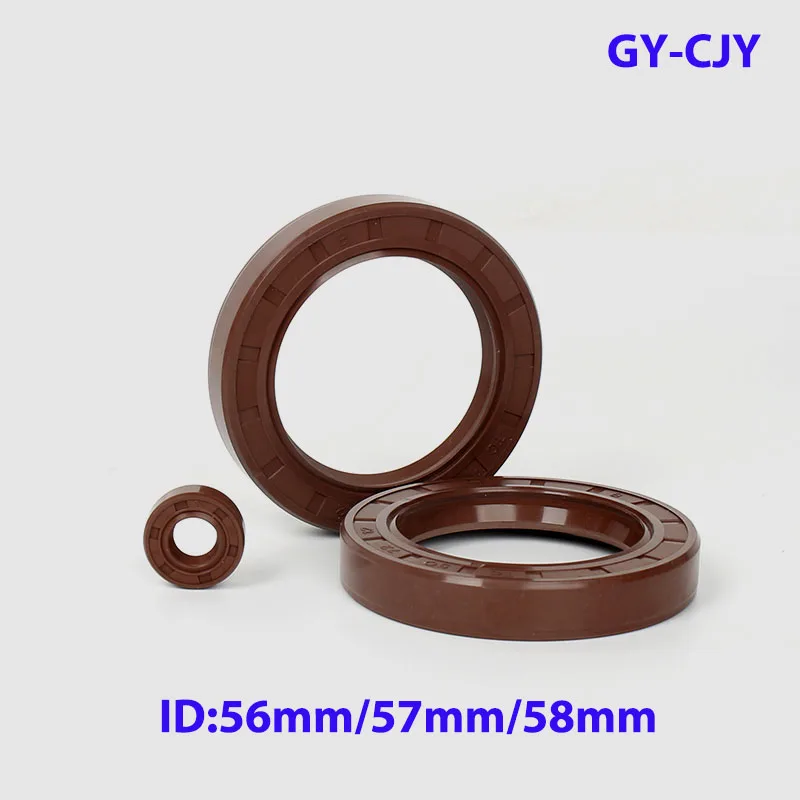 

1Pcs ID:56mm/57mm/58mm TC/TG4 FKM Framework Oil Seal Rings Outer Dia: 68mm-95mm Thickness 8mm-12mm Fluoro Rubber Gasket Rings