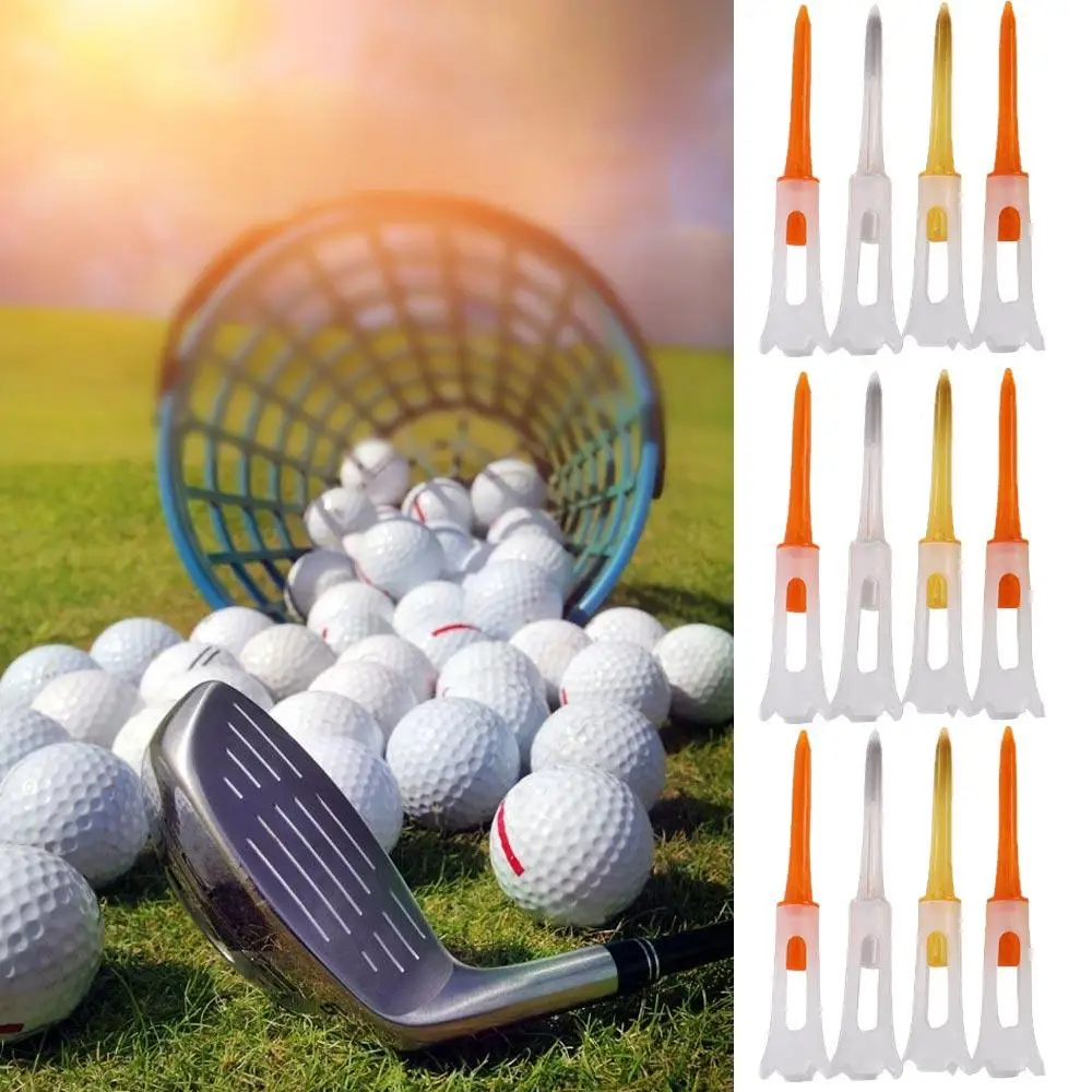 10Pcs/Lot Ball Holder Golf Tees Rubber Cushion 83MM Golf Clubs Tee Low Resistance Plastic Golf Training Tools Outdoor Sports