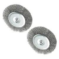 Jeu de brosses métalliques de rechange pour brosse à Joint électrique, 2 pièces, pour EFB 400 Blister contre les mauvaises herbes, pièces d'outils pour coupe gazon 6