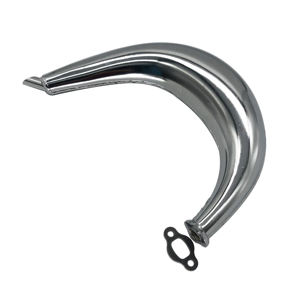 Banana Shaped Chrome Exhaust Pipe For 49cc 50cc 60cc 66cc 80cc