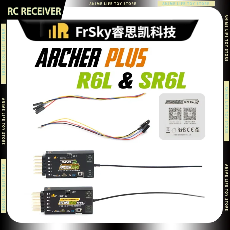 Récepteur RC FrSky Archer Plus R6L SR6L 2.4G 6CH ACCESS/ACCST D16 pour avion RC