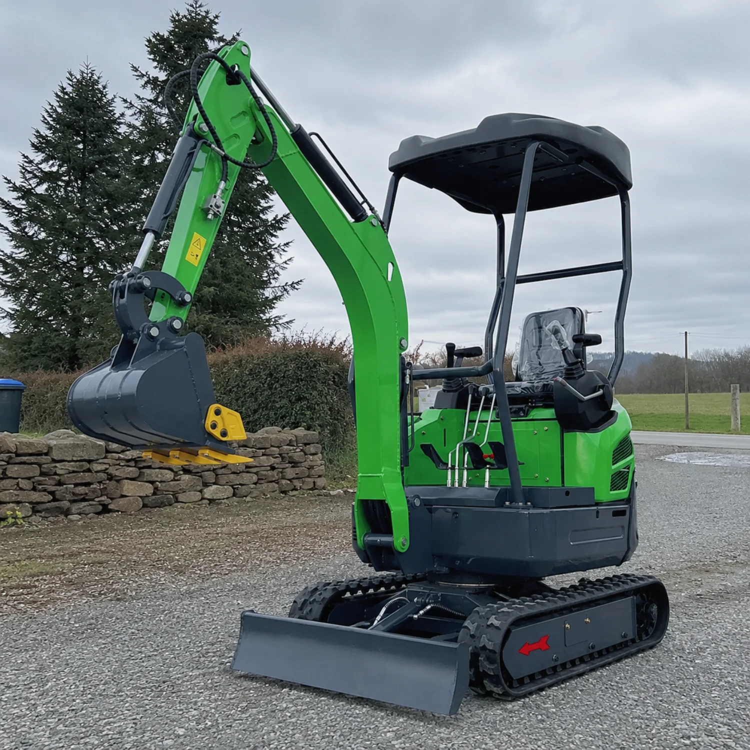 Maßgefertigter 1,5-Tonnen-Hydraulik-Minibagger mit Euro 5 EPA Kubota-Motor, Kompakter Raupenbagger, Werksverkauf 2 Tonnen 3 Tonnen