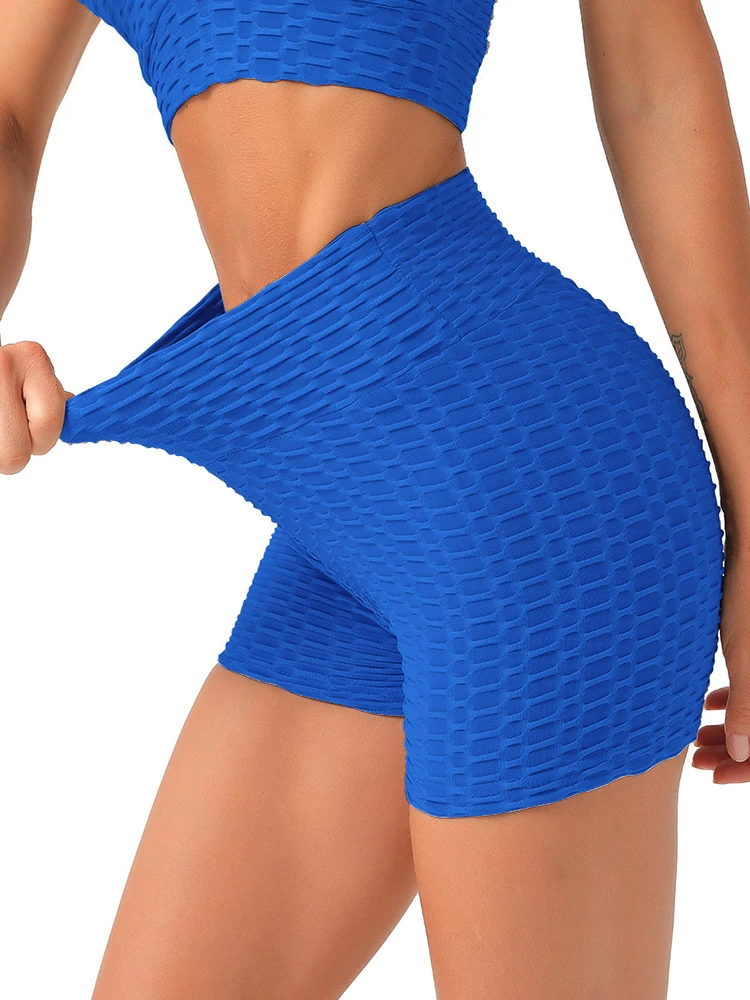 

CUHAKCI High Waist Hip Push Up Women Sport Shorts Summer Yoga Clothing Gym Wear Ladies Fitness Seamless Black Tight Sportswear