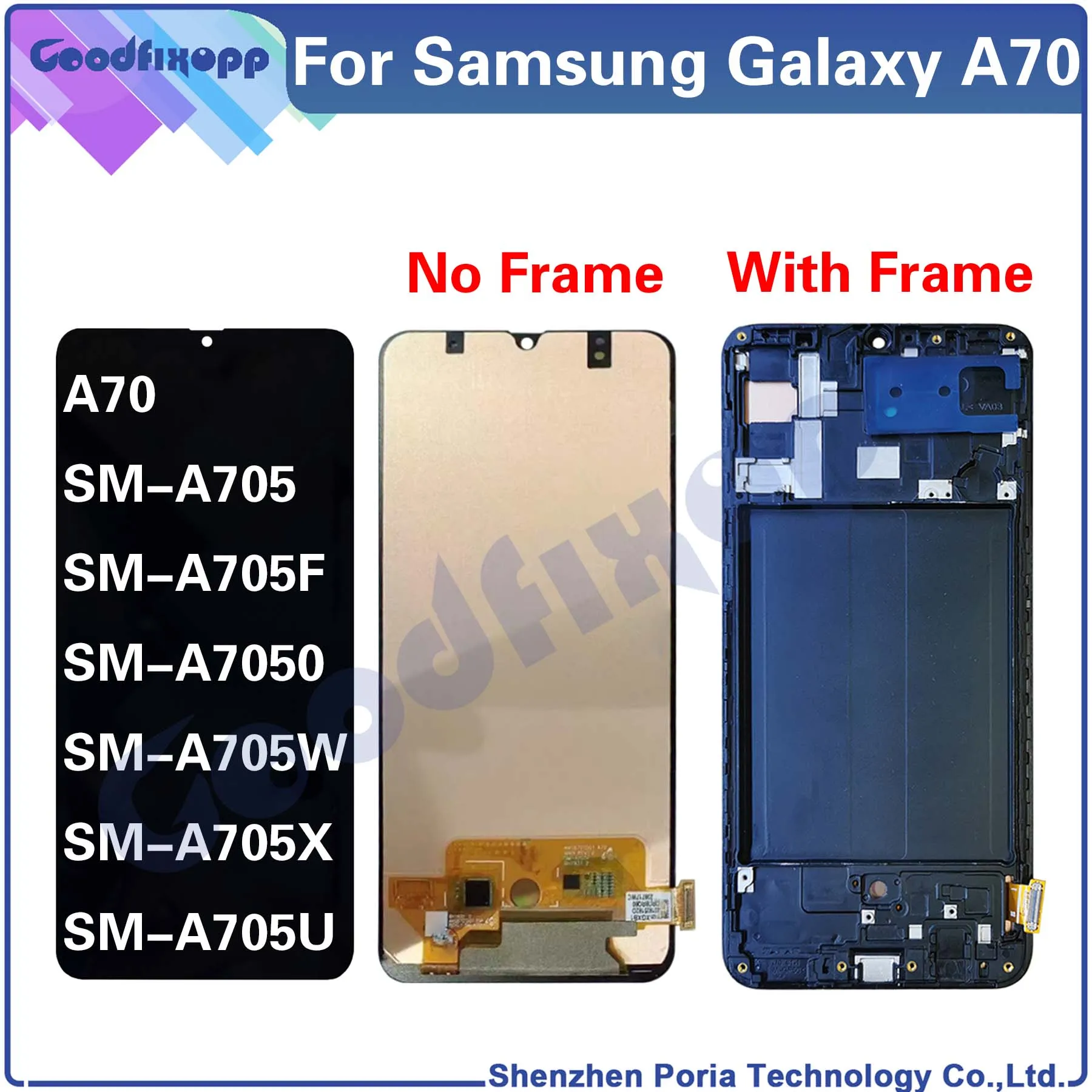 Для Samsung Galaxy A70 SM-A705 SM-A705F SM-A7050 SM-A705W SM-A705X SM-A705U  ЖК-дисплей с сенсорным экраном и дигитайзером в сборе