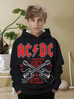 AC-DC Rock Band 3D Print All Seasons Children Casual Sweatshirt Cool Pullover Tops Unisex Clothes Boy Girl Hoodies 1