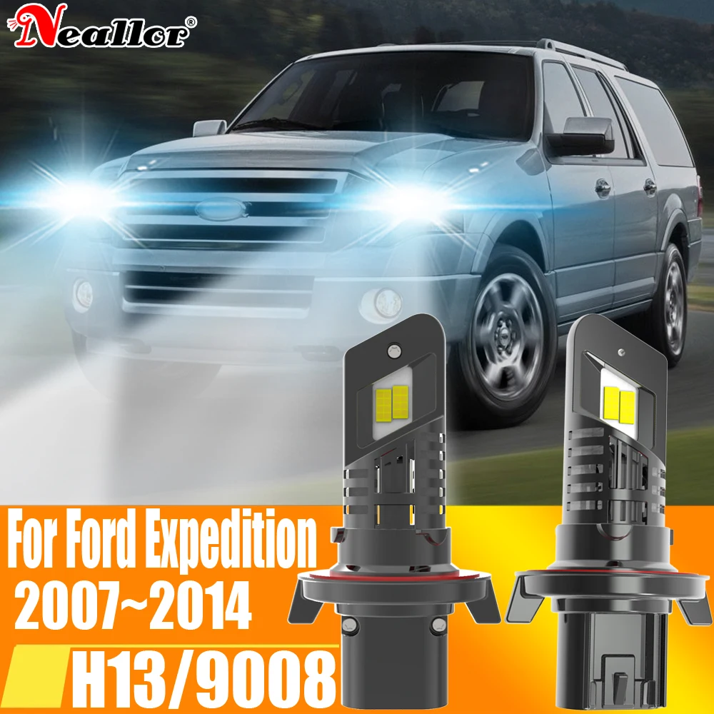 

2pcs H13 9008 Led Headlight Canbus No Error Car Bulb High Power White Fog Light Diode Lamp 12v 55w For Ford Expedition 2007~2014