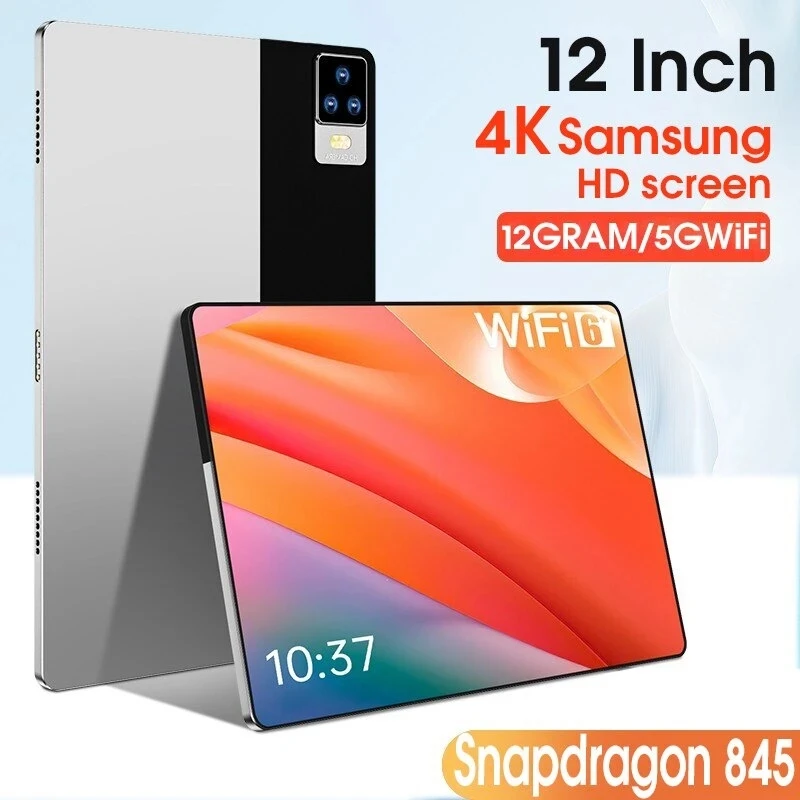 Free shiping Android 11.0 12GB RAM 512GB ROM 4k HD Screen Snapdragon 845 tablet 5G Dual SIM Card or WIFI