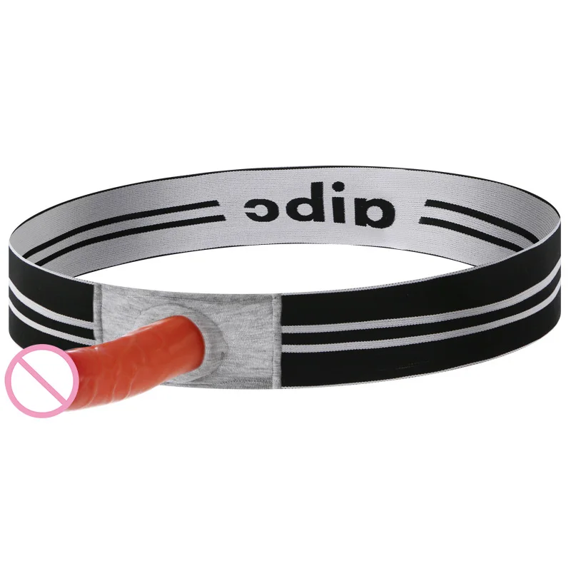 Men's Hollow Out Thong Penis Hole O Ring Elastic Belt Low Rise Strapon Panties Sex Toy for Adult Fun 18+ male underwear