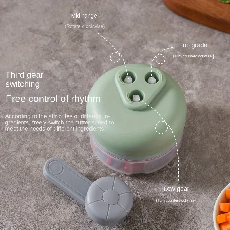 250ml Hand Cranked Three Speed Manual Garlic Mashing Machine Garlic Chop and Pressing Machine Stirring