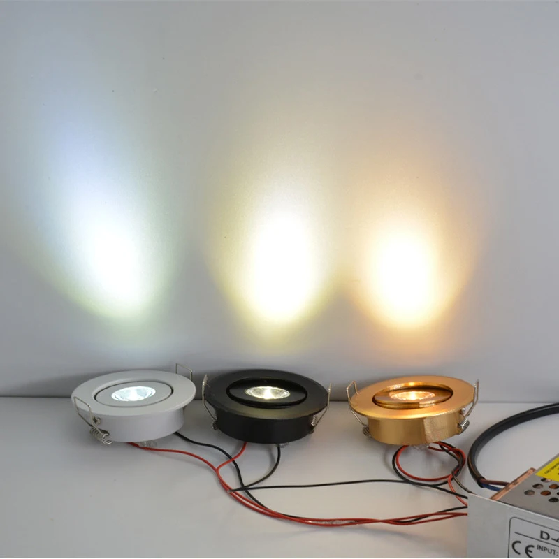 Mini Spotlight 1w Recessed Spot Leds Lights 12V Ceiling Downlight Stair Cabinet Spots Lamp