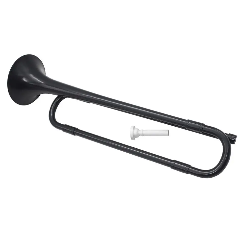 Trumpet Instrument B Flat Bugle Trumpet School Band Cavalry Plastic Horn Mouthpiece Brass Musical Instrument For Kid Beginner Present