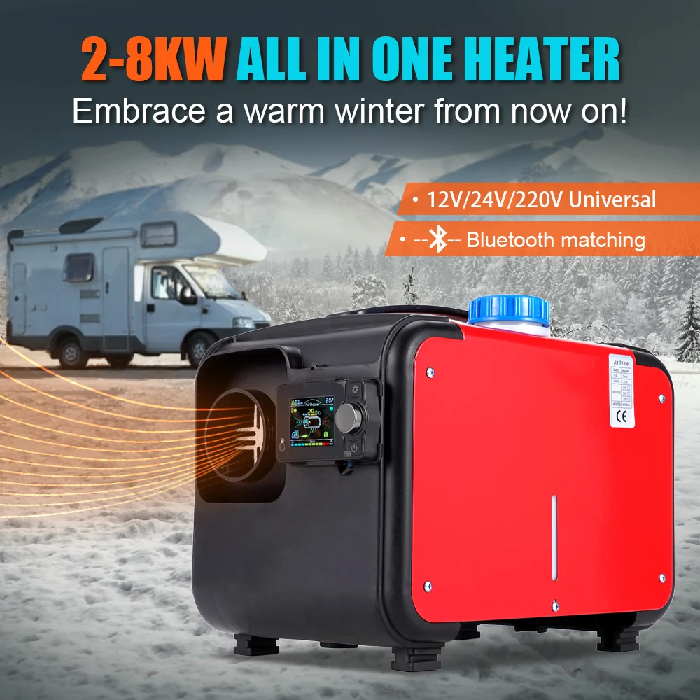 Portable Bluetooth Diesel Heater for Trucks, RVs & Indoor Use | 8KW Power | Multi-Voltage