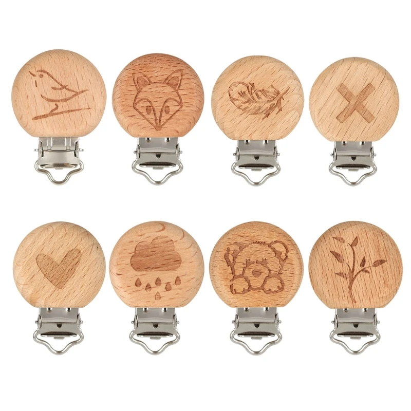 

Зажим-пустышка из натурального бука в форме животного