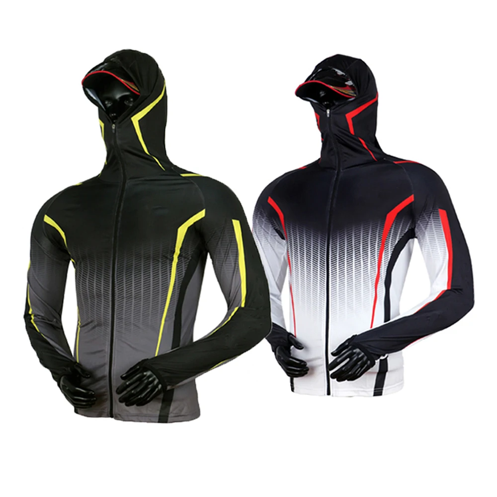 Description Picture 3 of itemFishing Clothing Summer Outdoor Long Sleeve Breathable Quick Drying Hooded Fishing Shirt Sunscreen Hiking Clothes