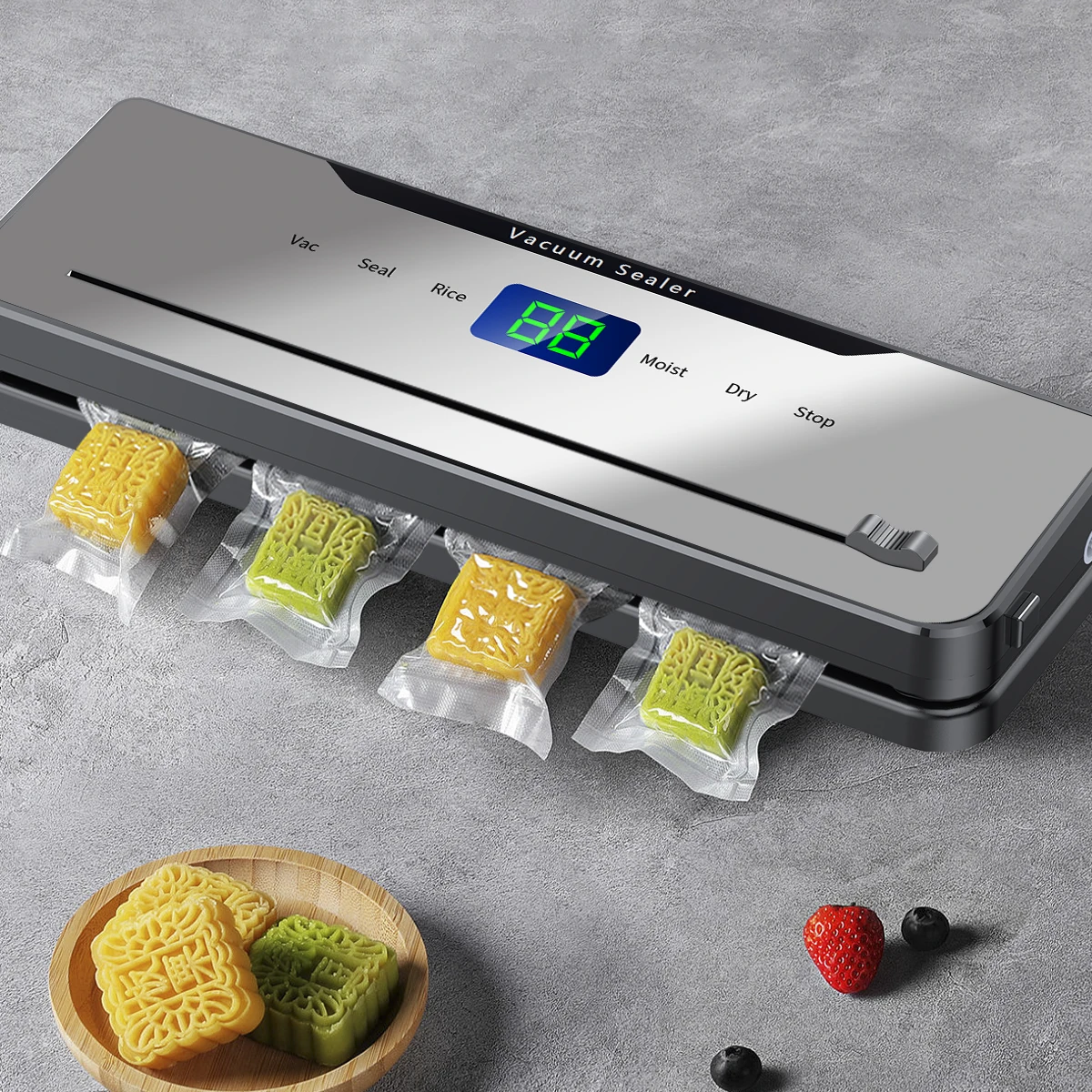 Electric Vacuum Sealer Dry/Wet Food Sealed Packaging Built-in Cutter Packaging Machine Kitchen Home Smart Food Bag Seal Machine 6