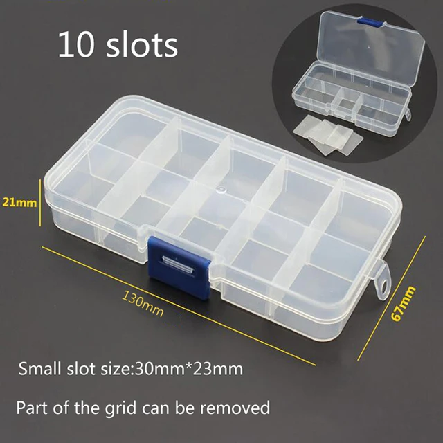 15 emplacements outil portable boîte de rangement Boîte à vis Nail Craft  Container Organisateur Transparent 15 grid