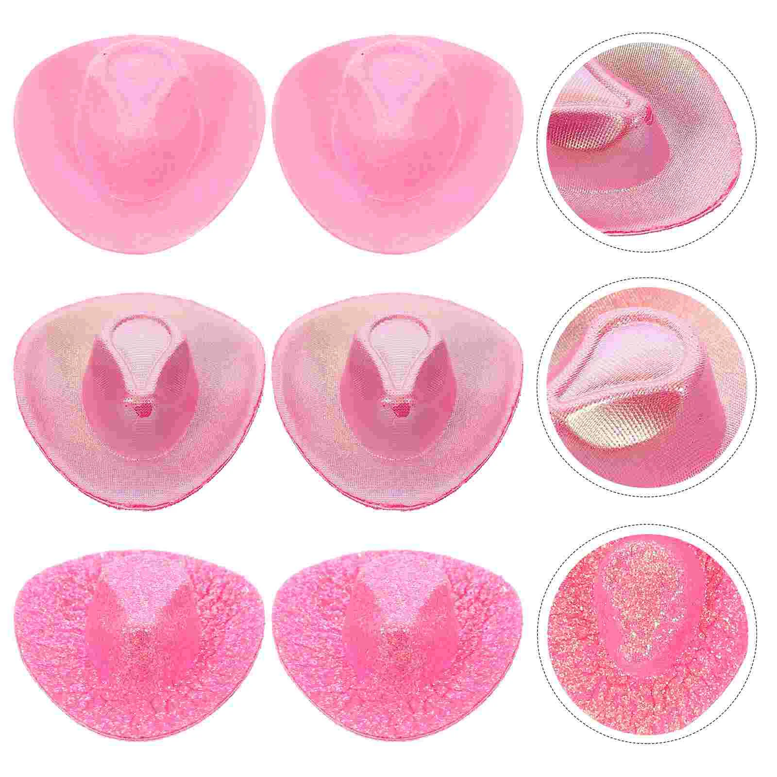 

6 Pcs Birthday Decoration for Girl Mini Hat Hats Tiny Crafts Felt Miniature