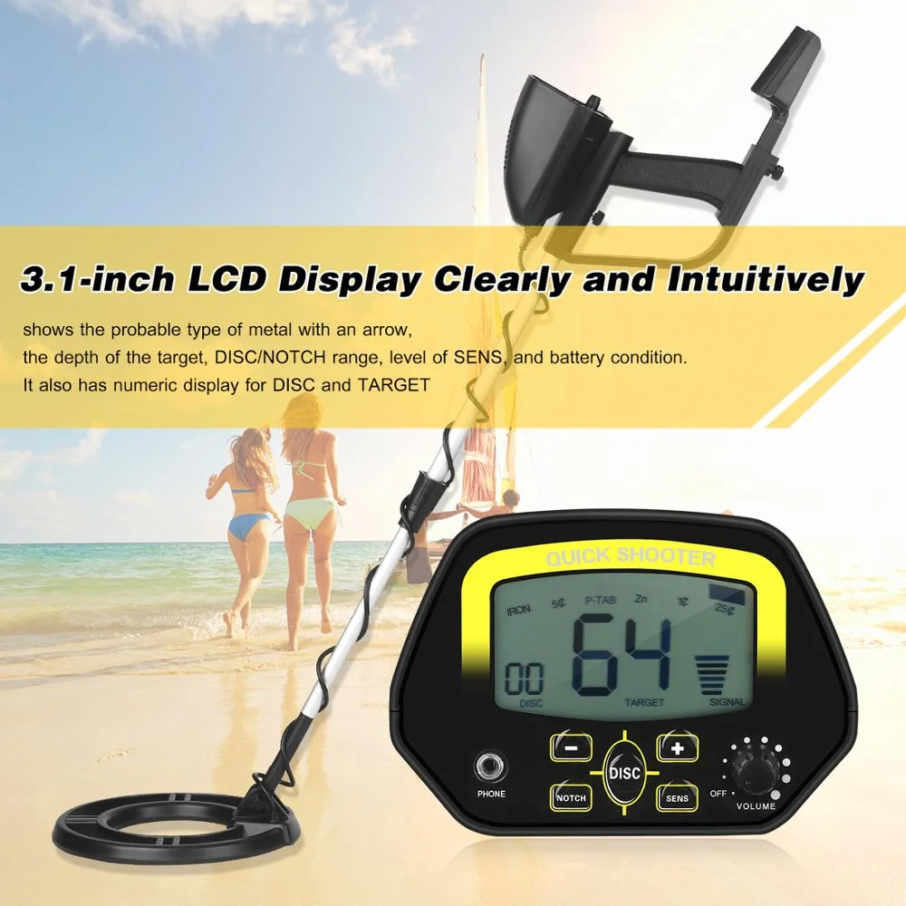 Metal Detector MD4060 Professional Underground Metal Locator Treasure-hunting Device Adjustable Mode Pinpointing Function