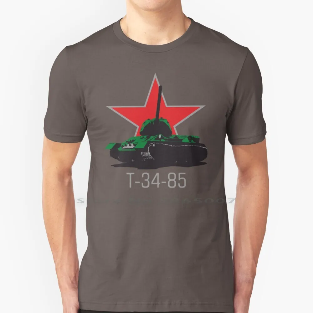 Carro Armato Medio Sovietico T-34-85 Maglietta 100% Cotone Serbatoio In Vendita T 34 Carro Armato Russo Della Seconda Guerra Mondiale Sovietico Cister